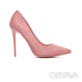 Женские туфли лодочки розовый велюр, каблук 10 см.
Размерная сетка: 
	
	
	Размер. . фото 1