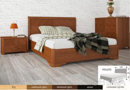 Спальня меблі, Ліжко Мілена
Дерев'яне ліжко "Мілена" виготовлене. . фото 1