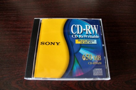 Диск CD-RW Sony 650Mb. Київ. фото 1 Диск CD-RW Sony 650Mb. Київ. фото 1