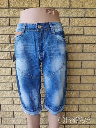 Бриджи мужские брендовые джинсовые коттоновые D.KING, 100% коттон.
Модные джинсо. . фото 1
