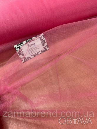  Фатин цвет розовый - легкий упругий, прозрачный материал, образованный особым п. . фото 1