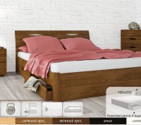 Ліжко Марита Люкс З Ящиками
Зручне ліжко з натурального дерева (буковий щит) з . . фото 4