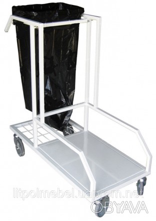 Столик-тележка для уборки СТ-ПТ предназначен для размещения и перевозки инвентар. . фото 1