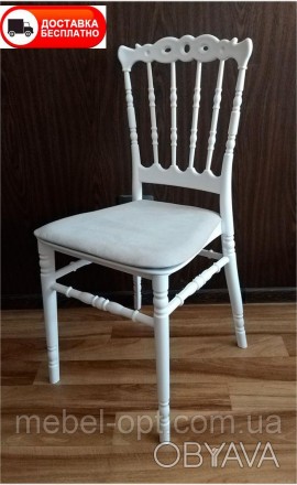 Банкетный пластиковый стул Донна, цвет белый, штабелируются в стопки до 14 штук,. . фото 1