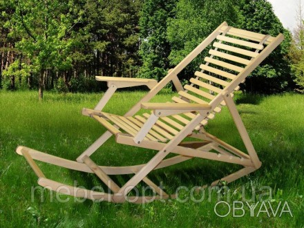 Полозья в комплект к шезлонгу, для создания кресла - качалки Пикник деревянные, . . фото 1