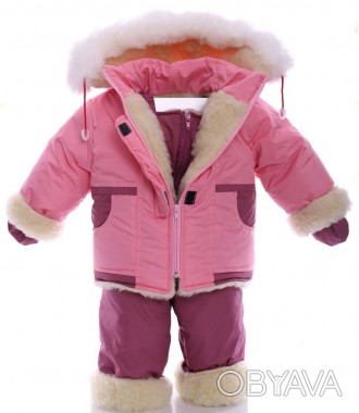 Зимняя куртка и полукомбинезон на овчине универсальный вариант
для малышей до 2-. . фото 1