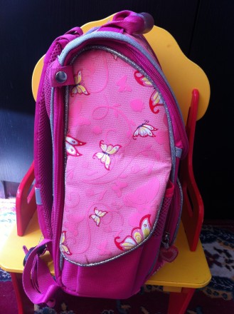Школьный рюкзак розового цвета с 3D изображением бабочки подойдет для девочек на. . фото 8