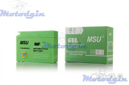 Аккумулятор MSU 12в 2.3Ач гелевый, размеры 115-40-90mm. . фото 1