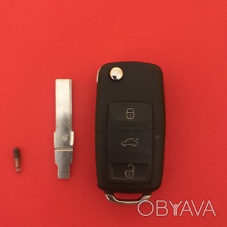 Ключ Фольксваген Volkswagen Passat 3 кнопки + Panic с микросхемой 1J0959753AM с . . фото 1
