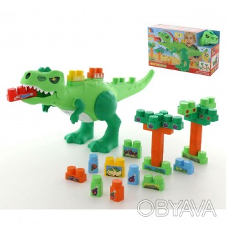 Набор игровой Динозавр+конструктор(30 элементов)(в коробке)
	Набор "Динозавр"+ко. . фото 1