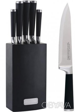 Набор ножей Kamille Sheffield Black из нержавеющей стали - гигиеничный материал,. . фото 1