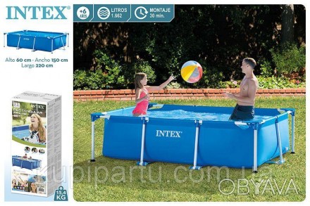 Бассейн каркасный Intex Rectangular Frame Pool 28270 – серия компактных бассейно. . фото 1