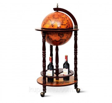 Глобус бар на пол Древняя карта коричневый сфера 33 см Гранд Презент 33001R. Киев. фото 1