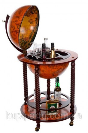 Глобус бар на пол Древняя карта коричневый сфера 45 см Гранд Презент 45043R. Киев. фото 1