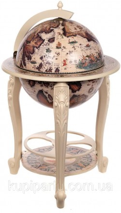 Глобус бар підлоговий Континенти ажурні ніжки сфера 45 см Гранд Презент 45045W-M. Киев. фото 1