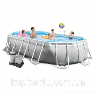 26796 Каркасный бассейн INTEX Prism Frame Pool Oval (овал) 5,03х2,74х1,22+фильтр. Киев. фото 1 26796 Каркасный бассейн INTEX Prism Frame Pool Oval (овал) 5,03х2,74х1,22+фильтр. Киев. фото 1