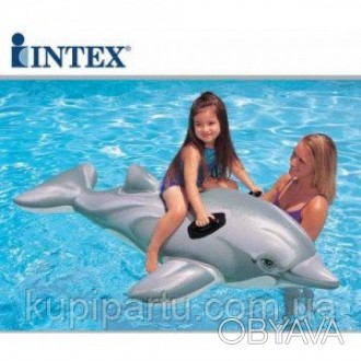 Надувная игрушка "Дельфин" Intex,размер 175х66см .Очаровательная надувная игрушк. . фото 1