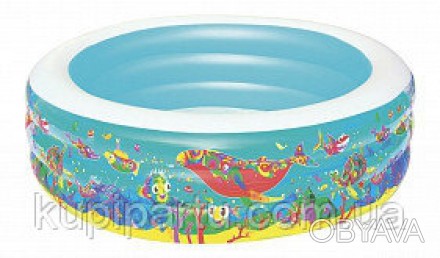 Надувной бассейн Bestway "Подводный мир" для детей от 6 лет. Изготовлен из высок. . фото 1