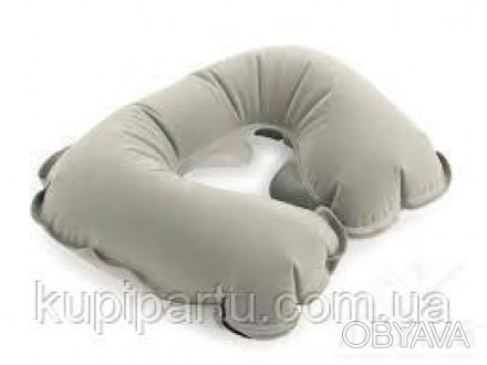 Дорожная надувная подушка под шею BestWay Flocked Travel Pillow обеспечивает удо. . фото 1