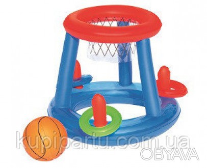 Баскетбольный набор для игр на воде Корзина 1 шт. + мяч 1 шт. + кольца 3 шт. Зап. . фото 1