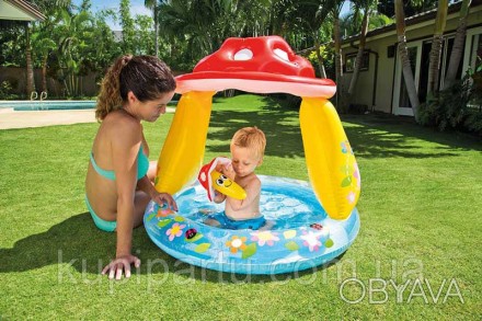 Детский бассейн "Грибок" Intex 102х89 57114 - отличный бассейн для детей от 1 го. . фото 1