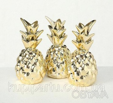 Набор из трех статуэток: ананасы (высота 11 см) – это прекрасное дополнение к ва. . фото 1