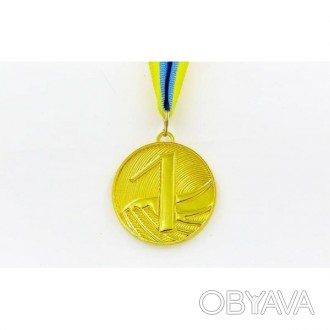 	Тип: спортивная наградная медаль;Материал: металл;Материал ленты: полиэстер;Диа. . фото 1