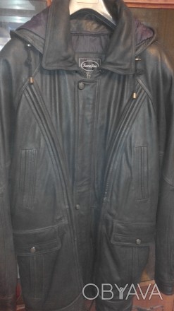 Продам новую кожаную куртку, не ношенная, внутри меховая подкладка, куртка на мо. . фото 1