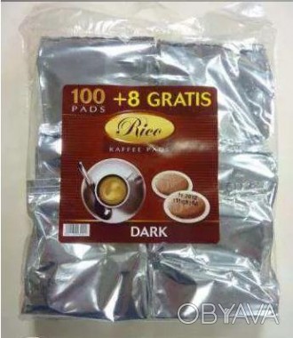 Кофе в чалдах Rico Dark (102 монодозы) Philips Senseo (62 мм) - Кофе в чалдах дя. . фото 1