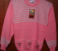 Кофточка розового цвета в полосочку для девочки, размер 34. Производитель - DAES. . фото 2