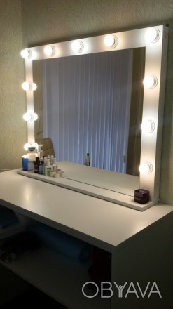 Гримерное (макияжное) зеркало
Модель Neon. Размер 100х90см, на 11 лампочек. Нов. . фото 1