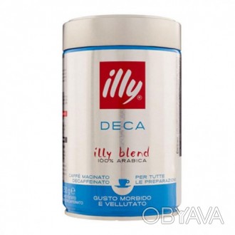 Кофе молотый illy Decaffeinated (без кофеина) 250 грамм ж/б - 100% элитная Араби. . фото 1