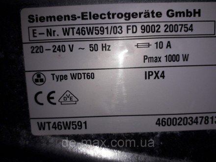 Сушильная машина на 8кг Сименс Siemens WT46W592 c тепловым насосом
Оригинальная. . фото 3