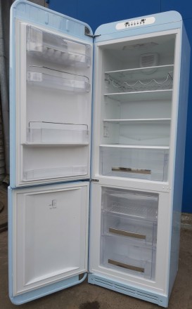 Ексклюзивный холодильник в ретро стиле Смег Smeg FAB32RAZN1 голубой А++ No Frost. . фото 5