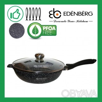 Глубокая сковорода 24 см Edenberg с мраморным антипригарным покрытием (EB-3322)
. . фото 1