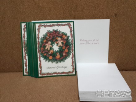 Набор рождественских открыток Caspari в коробке, открыток - 19 штук, конвертов -. . фото 1