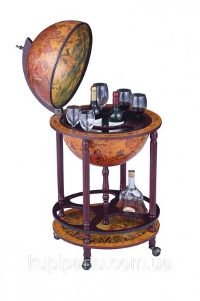 Глобус бар на пол Древняя карта коричневый сфера 42 см Гранд Презент 42003R. Киев. фото 1