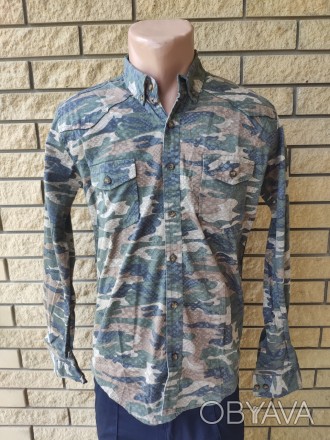 Рубашка мужская плотная коттоновая брендовая высокого качества ONLINE, Турция, 1. . фото 1
