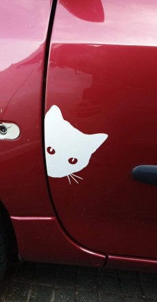 Отличная наклеечки в виде котика, можно наклеить как на авто или мотто а также н. . фото 8