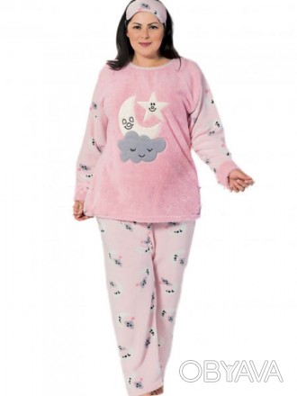 Махровая пижама женская с флисом больших размеров купить Украина
 Женский тёплый. . фото 1
