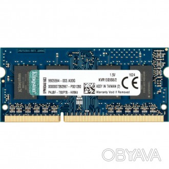 Модуль памяти для ноутбука SoDIMM DDR3 2GB 1333 MHz Kingston (KVR13S9S6/2)
Тип п. . фото 1