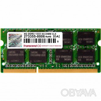 Модуль памяти для ноутбука SoDIMM DDR3 4GB 1333 MHz Transcend (TS4GAP1333S)
Тип . . фото 1
