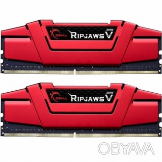Модуль памяти для компьютера DDR4 16GB (2x8GB) 2400 MHz RipjawsV Red G.Skill (F4. . фото 1