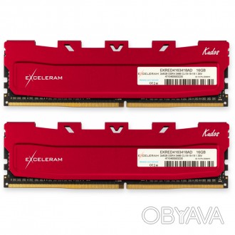 Модуль памяти для компьютера DDR4 16GB (2x8GB) 3466 MHz Kudos Red eXceleram (EKR. . фото 1