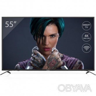 Телевизор Vinga E55UHD20B
4K-телевизоры, Smart TV, с Wi-Fi, LED - телевизор, 55". . фото 1