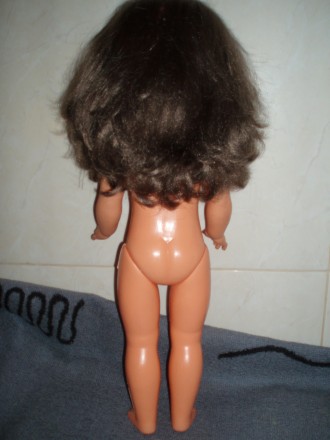 Винтажная куколка ГДР 48 см в отличном состоянии, густые длинные волосы, голова . . фото 7