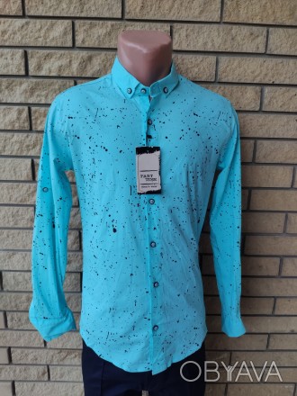 Рубашка мужская коттоновая брендовая высокого качества PART TIME, Турция, 100% к. . фото 1