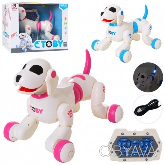 Радиоуправляемая робот-собака Toby 8205
26см,р/у,реаг.на руку,аккум,муз,зв(англ). . фото 1