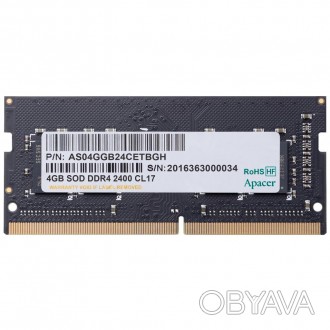 Модуль памяти для ноутбука SoDIMM DDR4 8GB 2400 MHz Apacer (ES.08G2T.GFH)
Тип па. . фото 1