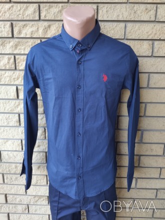 Рубашка мужская коттоновая брендовая высокого качества U.S. POLO, Турция, 95% ко. . фото 1
